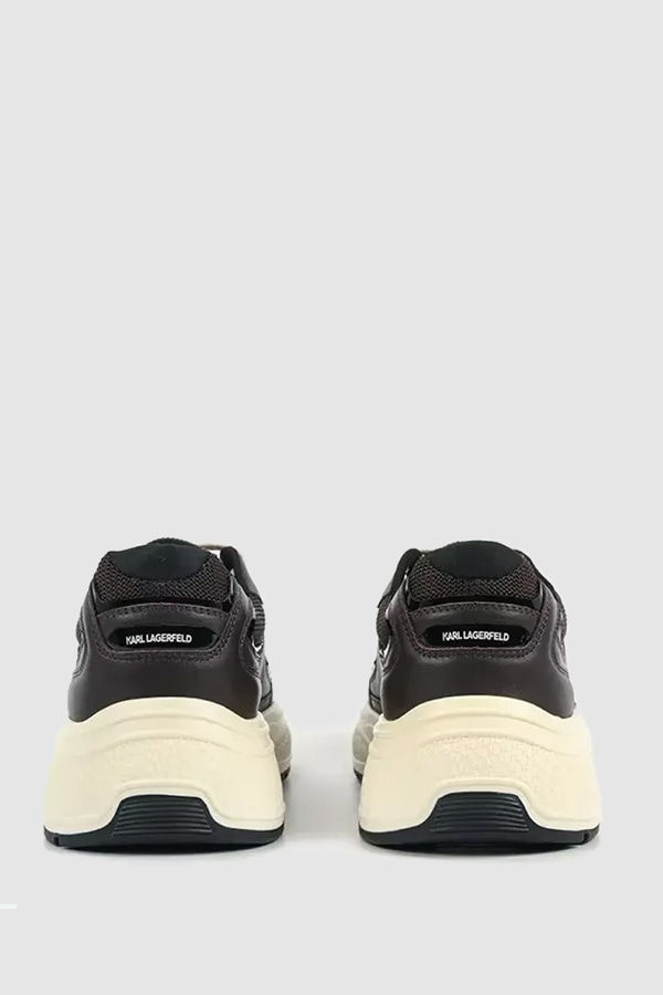 ΠΑΠΟΥΤΣΙΑ KARL LAGERFELD - 444 DARK BROWN LEATHER & TEXTILE